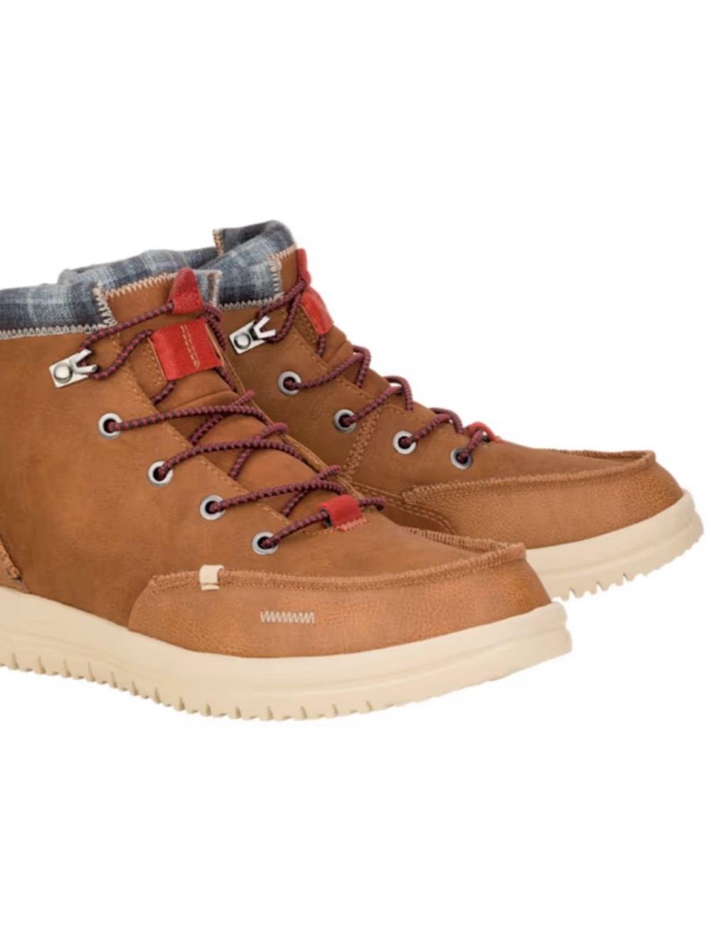 Hey Dude Bradley Boot Cognac Lace-Up Ankle Boots